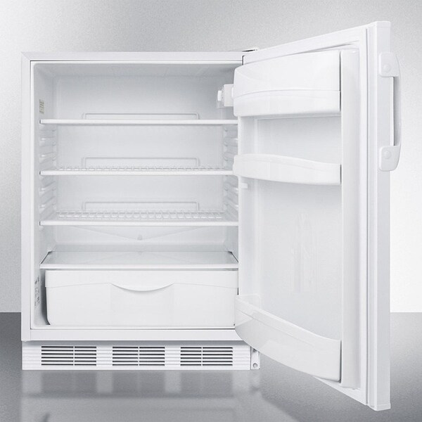 Summit  ADA Comp Built In Undercounter Refrigerator 5.5 Cu. Ft. White